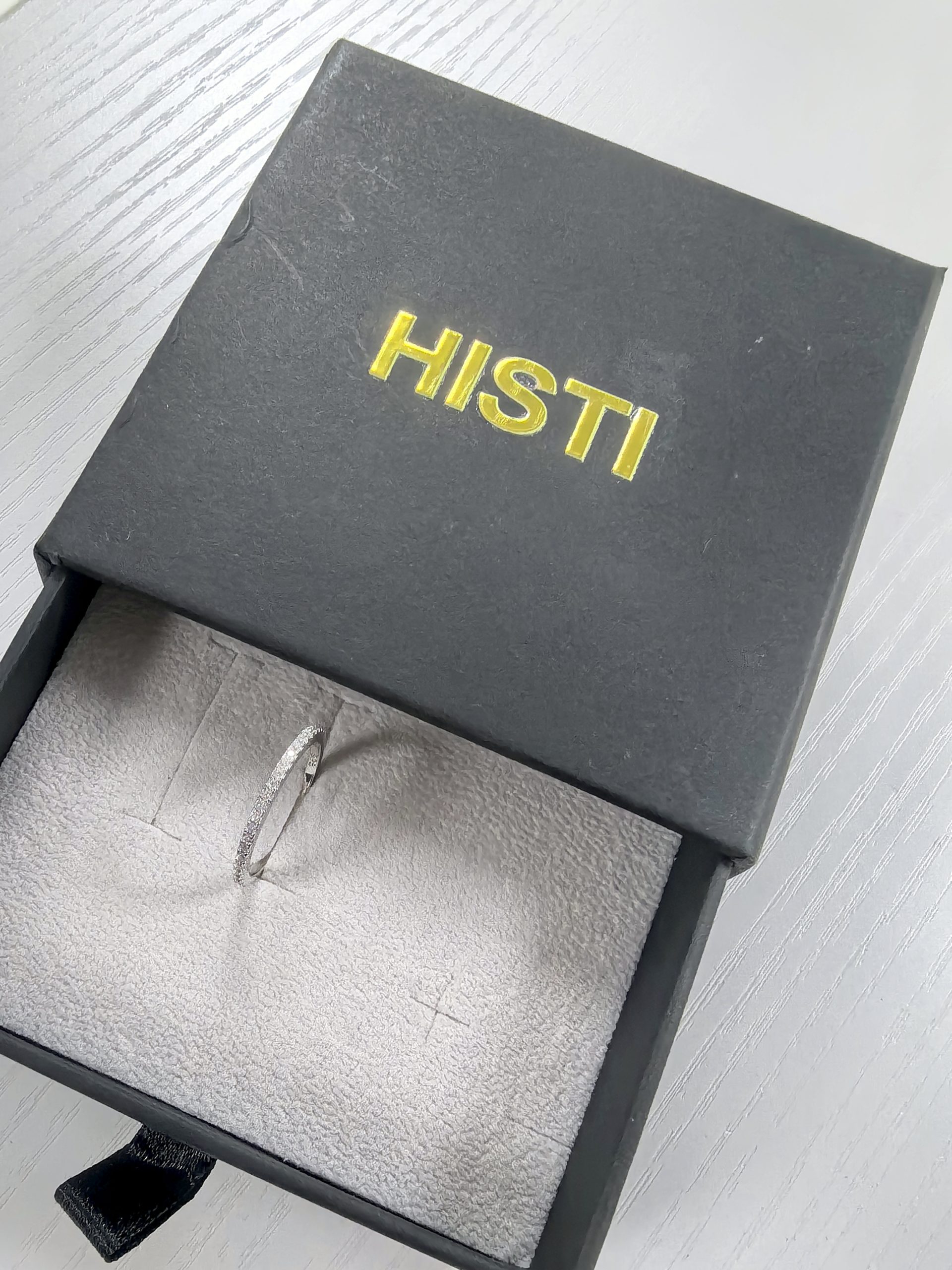 HISTI 925 Sterling Silver Rings For Women Zircon Inlay Half Eternity Stacktable Ring - Image 5